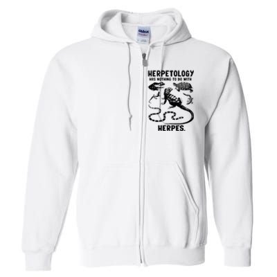 Herpetology Herpes Full Zip Hoodie