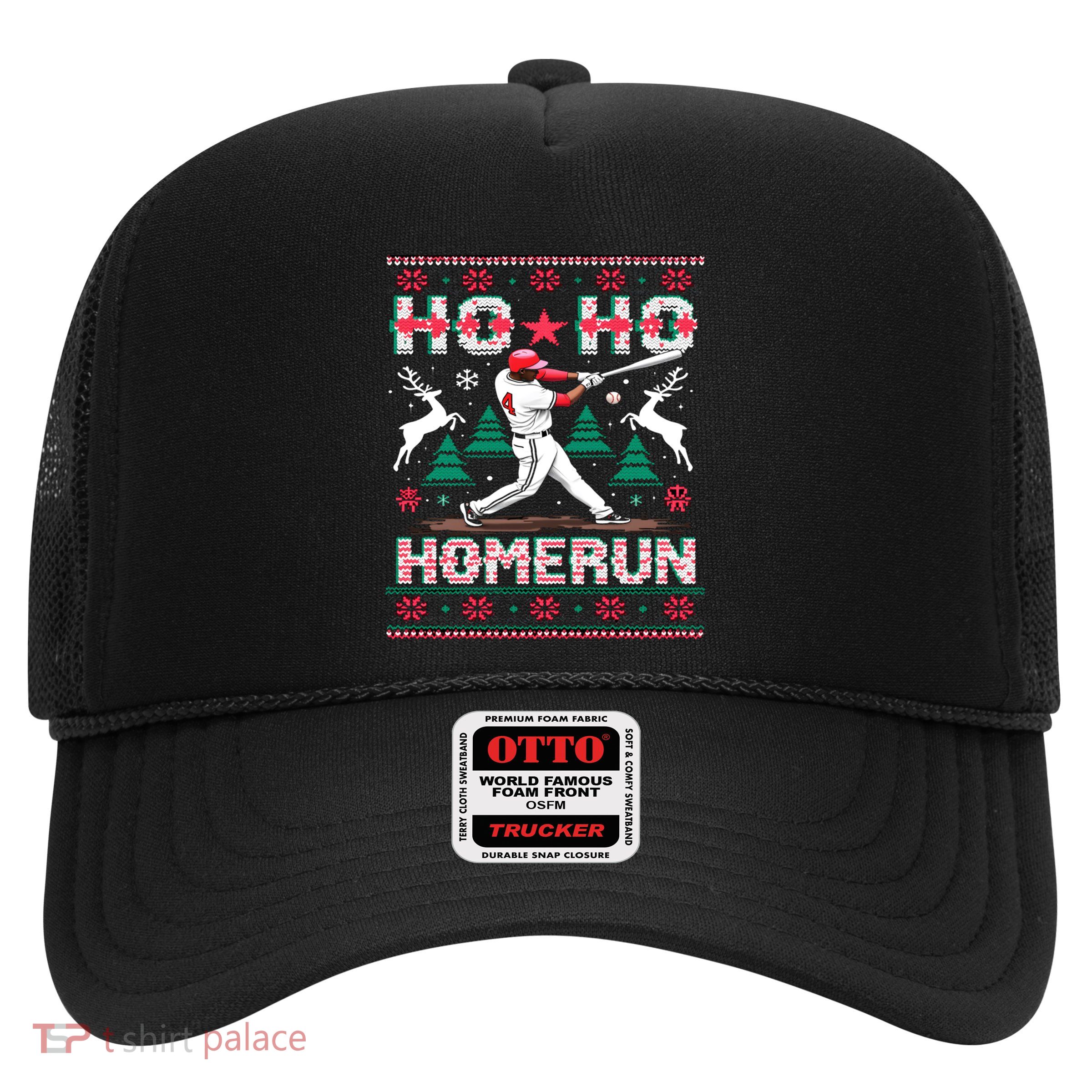 Ho Ho Homerun Christmas Baseball Gift Trucker Hat