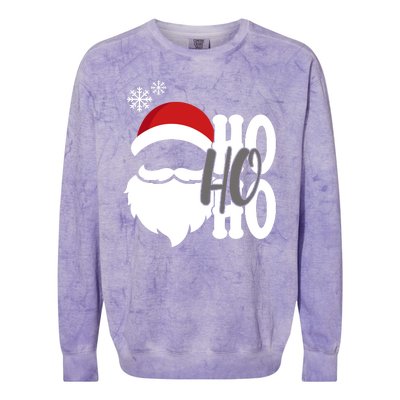 Ho Ho Ho Santa Claus Cozy Christmas Colorblast Crewneck Sweatshirt