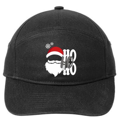 Ho Ho Ho Santa Claus Cozy Christmas 7-Panel Snapback Hat