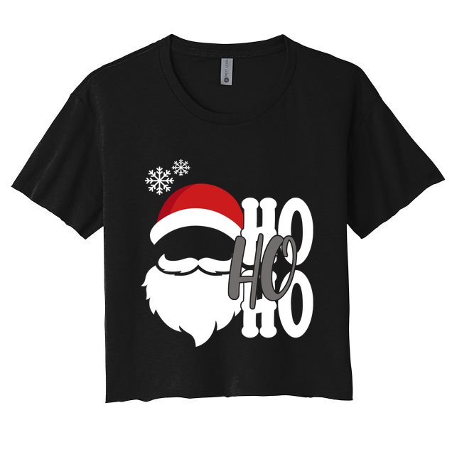 Ho Ho Ho Santa Claus Cozy Christmas Crop Top
