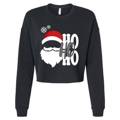 Ho Ho Ho Santa Claus Cozy Christmas Cropped Pullover Crew