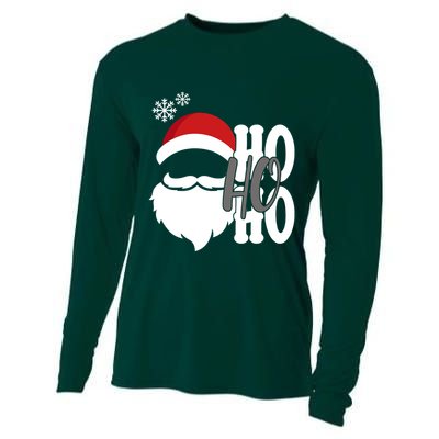Ho Ho Ho Santa Claus Cozy Christmas Cooling Performance Long Sleeve Crew