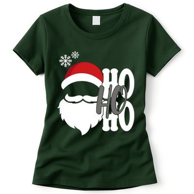Ho Ho Ho Santa Claus Cozy Christmas Womens T-Shirt
