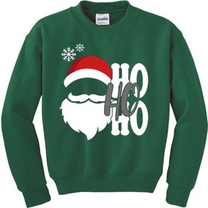 Ho Ho Ho Santa Claus Cozy Christmas Kids Sweatshirt