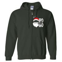 Ho Ho Ho Santa Claus Cozy Christmas Full Zip Hoodie