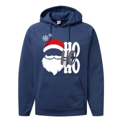 Ho Ho Ho Santa Claus Cozy Christmas Performance Fleece Hoodie