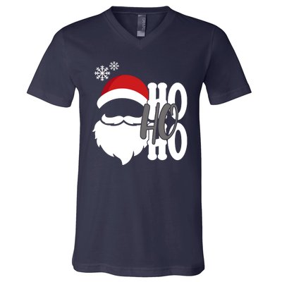 Ho Ho Ho Santa Claus Cozy Christmas V-Neck T-Shirt