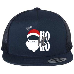 Ho Ho Ho Santa Claus Cozy Christmas Flat Bill Trucker Hat