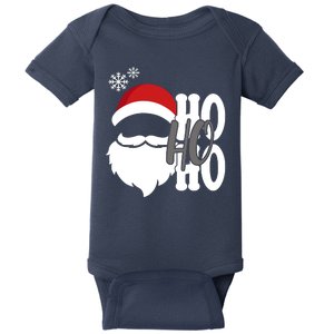 Ho Ho Ho Santa Claus Cozy Christmas Baby Bodysuit