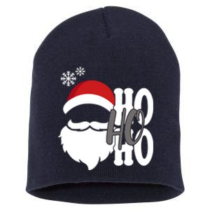 Ho Ho Ho Santa Claus Cozy Christmas Short Acrylic Beanie