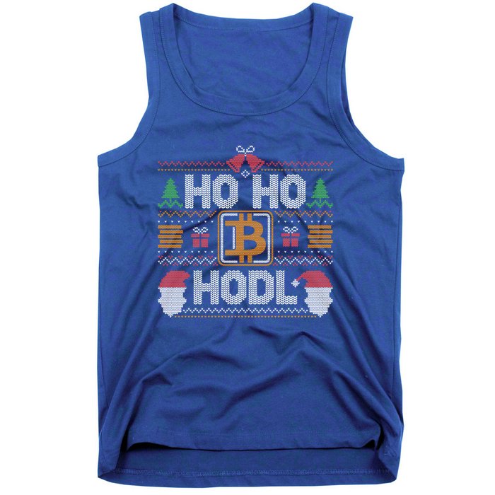 Ho Ho Hodl Hodling Through The Snow Ugly Christmas Sweater Gift Tank Top