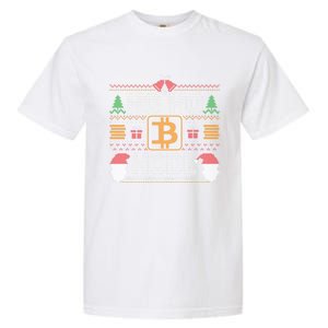 Ho Ho Hodl Hodling Through The Snow Ugly Christmas Sweater Gift Garment-Dyed Heavyweight T-Shirt