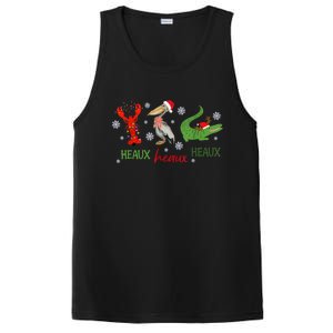 Heaux Heaux Heaux Cajun Christmas Crawfish Pelican Alligator PosiCharge Competitor Tank