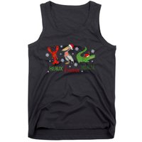 Heaux Heaux Heaux Cajun Christmas Crawfish Pelican Alligator Tank Top