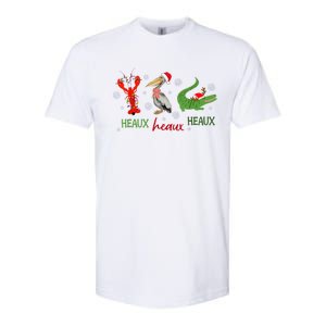 Heaux Heaux Heaux Cajun Christmas Crawfish Pelican Alligator Softstyle CVC T-Shirt