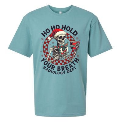 Ho Ho Hold Your Breath Radiology Tech Skeleton Sueded Cloud Jersey T-Shirt