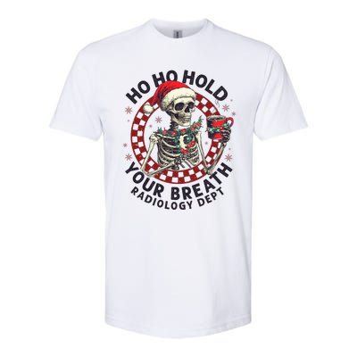 Ho Ho Hold Your Breath Radiology Tech Skeleton Softstyle CVC T-Shirt