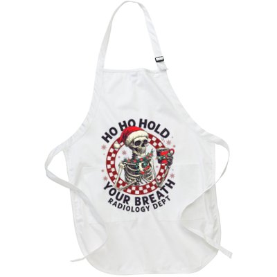 Ho Ho Hold Your Breath Radiology Tech Skeleton Full-Length Apron With Pockets