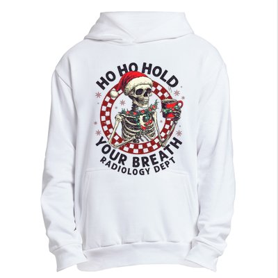 Ho Ho Hold Your Breath Radiology Tech Skeleton Urban Pullover Hoodie