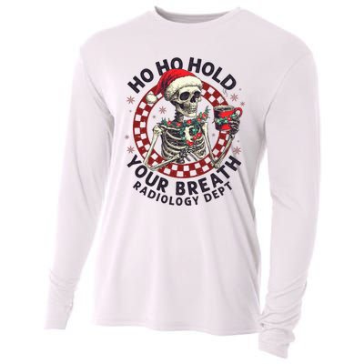 Ho Ho Hold Your Breath Radiology Tech Skeleton Cooling Performance Long Sleeve Crew