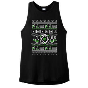 Ho Ho Ho Funny Science Ugly Holiday Graphic Meaningful Gift Ladies PosiCharge Tri-Blend Wicking Tank