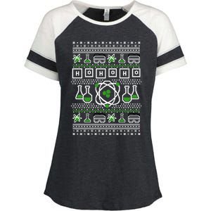 Ho Ho Ho Funny Science Ugly Holiday Graphic Meaningful Gift Enza Ladies Jersey Colorblock Tee