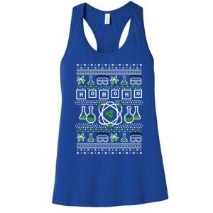 Ho Ho Ho Funny Science Ugly Holiday Graphic Meaningful Gift Women's Racerback Tank