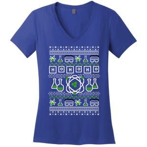 Ho Ho Ho Funny Science Ugly Holiday Graphic Meaningful Gift Women's V-Neck T-Shirt