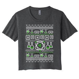 Ho Ho Ho Funny Science Ugly Holiday Graphic Meaningful Gift Women's Crop Top Tee