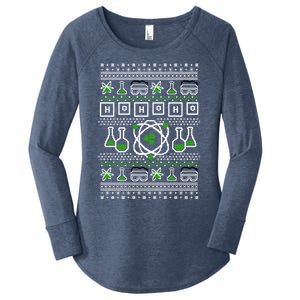 Ho Ho Ho Funny Science Ugly Holiday Graphic Meaningful Gift Women's Perfect Tri Tunic Long Sleeve Shirt