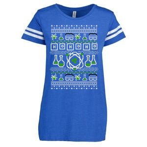 Ho Ho Ho Funny Science Ugly Holiday Graphic Meaningful Gift Enza Ladies Jersey Football T-Shirt