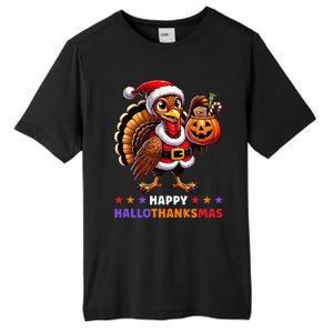 Happy Hallothanksmas Halloween Thanksgiving Xmas Tall Fusion ChromaSoft Performance T-Shirt