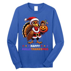 Happy Hallothanksmas Halloween Thanksgiving Xmas Long Sleeve Shirt