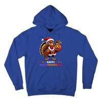 Happy Hallothanksmas Halloween Thanksgiving Xmas Tall Hoodie