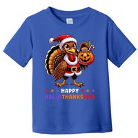 Happy Hallothanksmas Halloween Thanksgiving Xmas Toddler T-Shirt