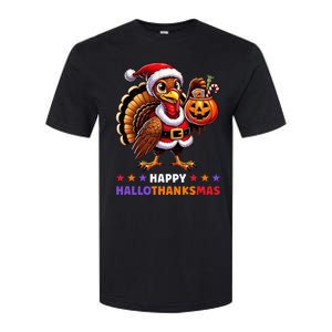 Happy Hallothanksmas Halloween Thanksgiving Xmas Softstyle CVC T-Shirt