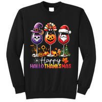 Happy Hallothanksmas Halloween Thanksgiving Christmas Sweatshirt