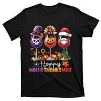 Happy Hallothanksmas Halloween Thanksgiving Christmas T-Shirt