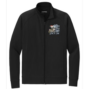 Ho Ho Holy Shit What A Year Gift Funny Christmas Skeleton Gift Stretch Full-Zip Cadet Jacket