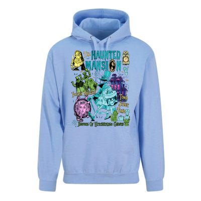 Hitchhiking House Haunted Ghosts Halloween Bewware Of Hitchhiking Ghosts Unisex Surf Hoodie