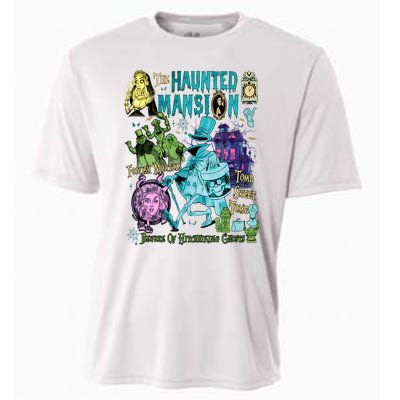 Hitchhiking House Haunted Ghosts Halloween Bewware Of Hitchhiking Ghosts Cooling Performance Crew T-Shirt