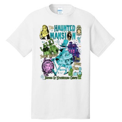 Hitchhiking House Haunted Ghosts Halloween Bewware Of Hitchhiking Ghosts Tall T-Shirt