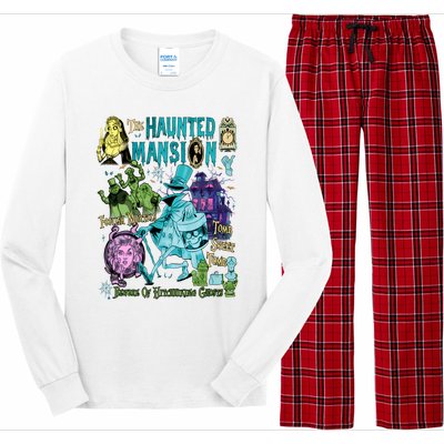 Hitchhiking House Haunted Ghosts Halloween Bewware Of Hitchhiking Ghosts Long Sleeve Pajama Set