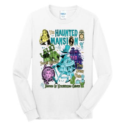 Hitchhiking House Haunted Ghosts Halloween Bewware Of Hitchhiking Ghosts Tall Long Sleeve T-Shirt