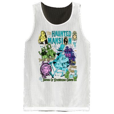 Hitchhiking House Haunted Ghosts Halloween Bewware Of Hitchhiking Ghosts Mesh Reversible Basketball Jersey Tank