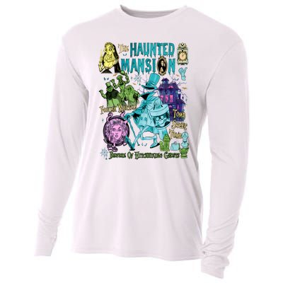 Hitchhiking House Haunted Ghosts Halloween Bewware Of Hitchhiking Ghosts Cooling Performance Long Sleeve Crew