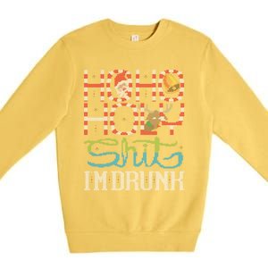 Ho Ho Holy Shit IM Drunk Santa Claus Ugly Christmas Sweater Meaningful Gift Premium Crewneck Sweatshirt