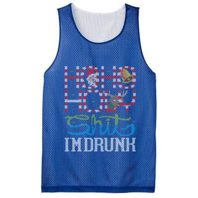 Ho Ho Holy Shit IM Drunk Santa Claus Ugly Christmas Sweater Meaningful Gift Mesh Reversible Basketball Jersey Tank