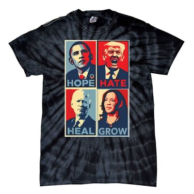 Hope Hate Heal Grow Tie-Dye T-Shirt